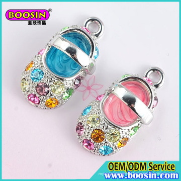 Preço da fábrica Alloy Crystal Metal Metal Shoe Charms